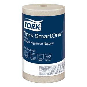 Papel Higiénico Jumbo Smartone Mini Natural Hoja Doble Precortado 2 Rollo X 100 M